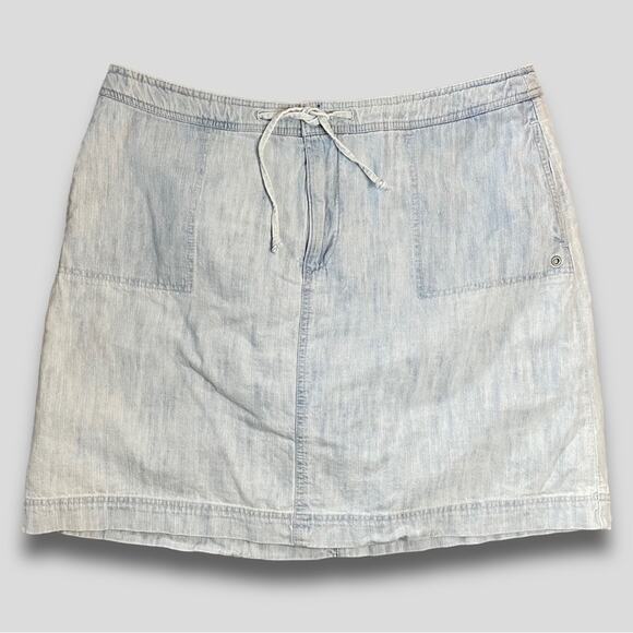 CJ BANKS WOMENS COTTON VINTAGE MINI SKORT Y2K BOHO WESTERN BLUE 16W - Picture 1 of 9